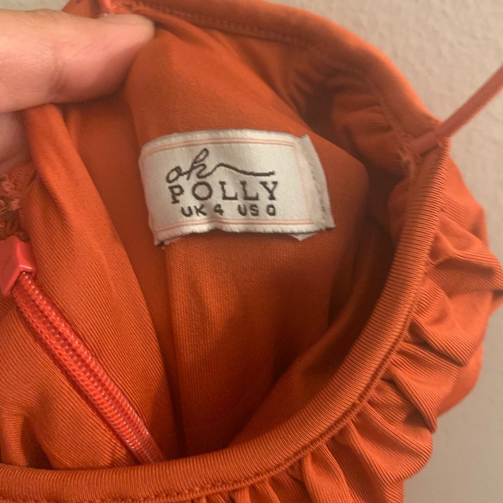 Red Oh Polly Ruched Dress - Picture 5 of 6